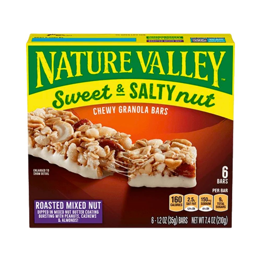 BARRA GRANOLA SWEET&SALTY ROASTED MIXED NUTS 210GR NATURE VALLEY