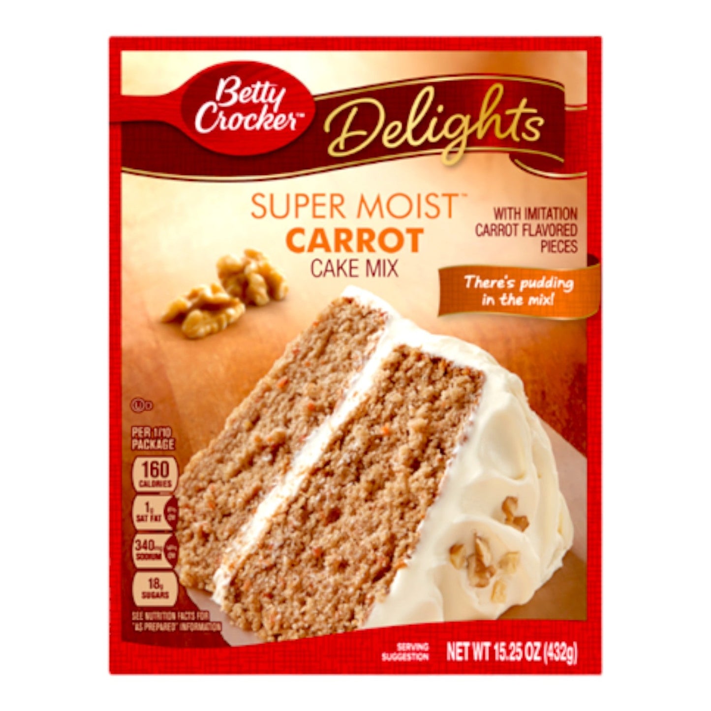 MEZCLA PARA DULCE SABOR ZANAHORIA 432 GR BETTY CROCKER