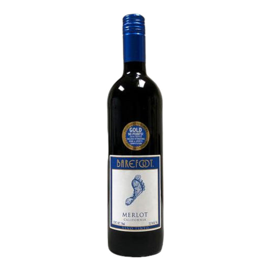 MERLOT RED WINE BOTELLA 750 ML BAREFOOT