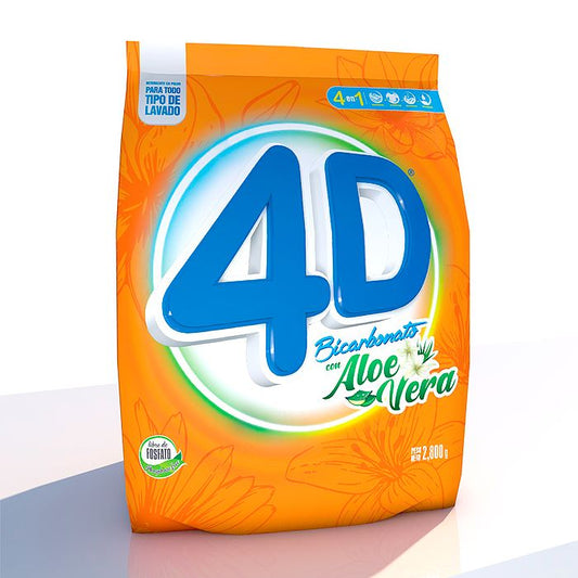 DETERGENTE 4D CON BICARBONATO 2800 GR 4D