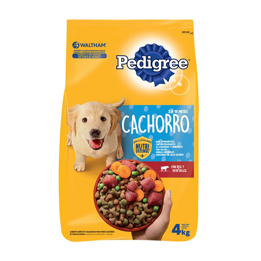 ALIMENTO CON RES Y VEGETALES PARA  CACHORRO 4 KG PEDIGREE