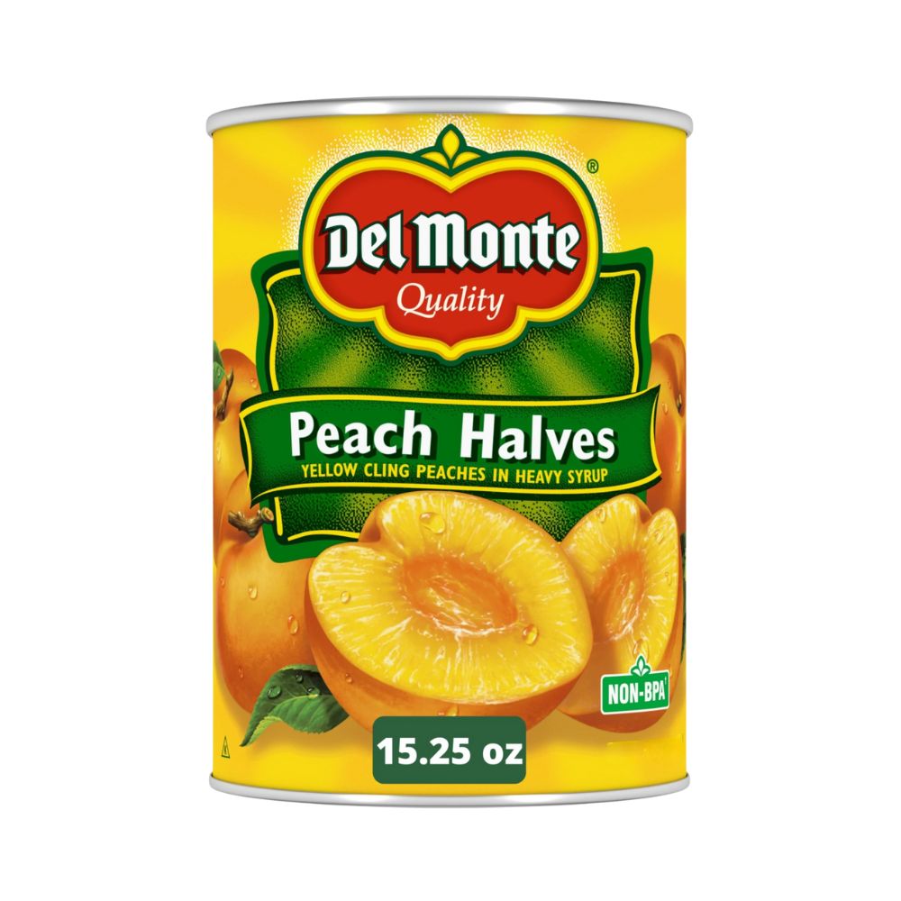 MELOCOTONES EN MITADES 15.25 OZ DEL MONTE