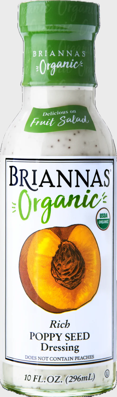 ORGANIC RICH POPPY SEED DRESSING 10oz BRIANNAS HOME STYLE