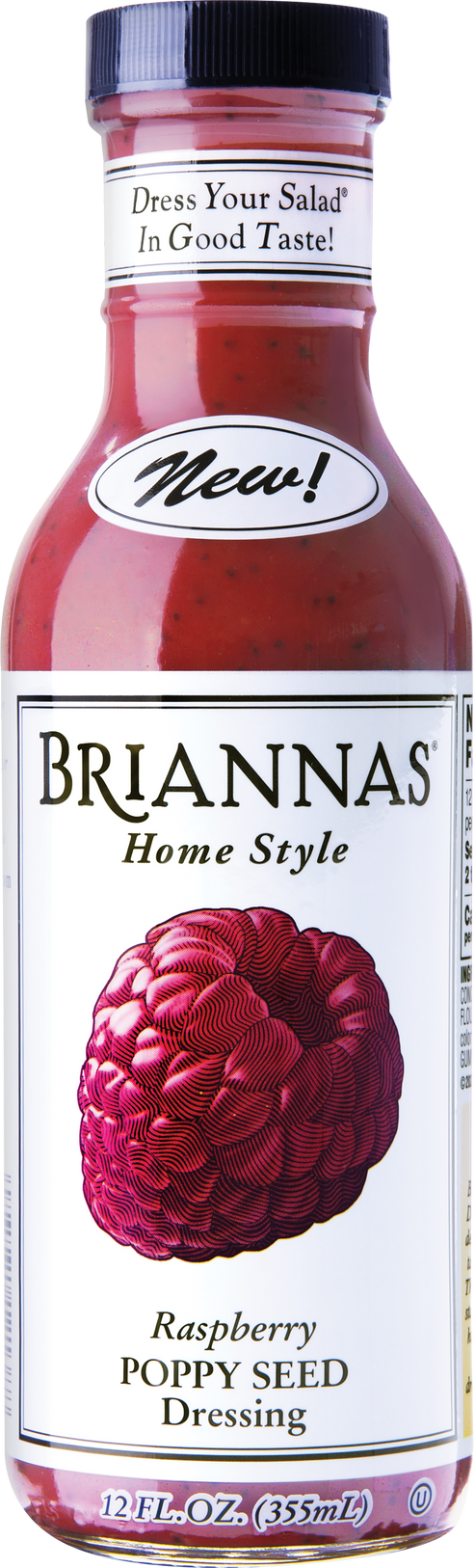 RASPBERRY POPPY SEED DRESSING 12oz BRIANNAS HOME STYLE
