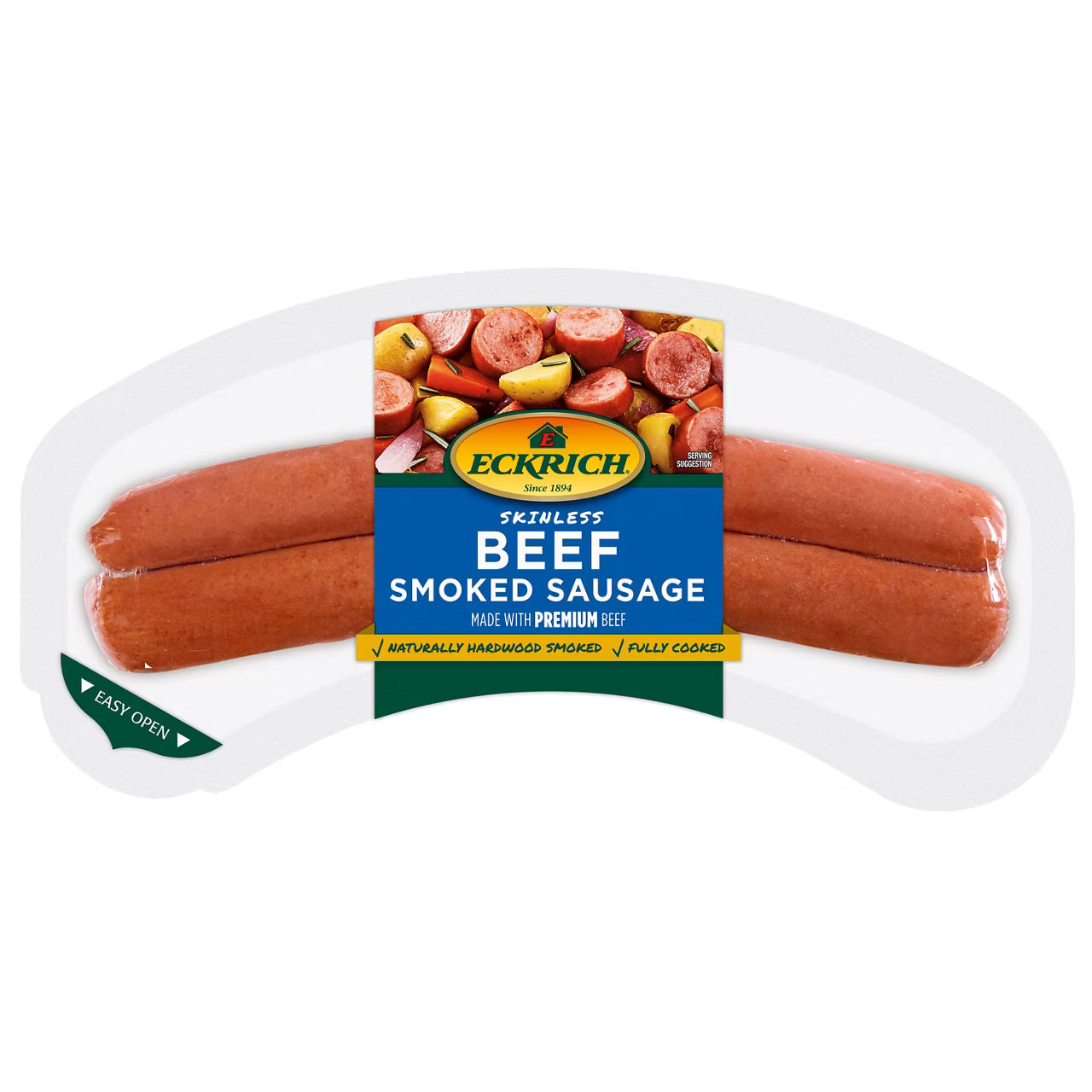 BEEF SMOKED SAUSAGE SKINLESS 10 OZ ECKRICH