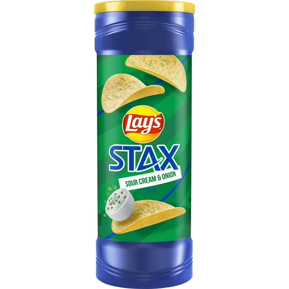 LAYS STAX SOUR CREAM & ONION 5.5 OZ FRITO LAY