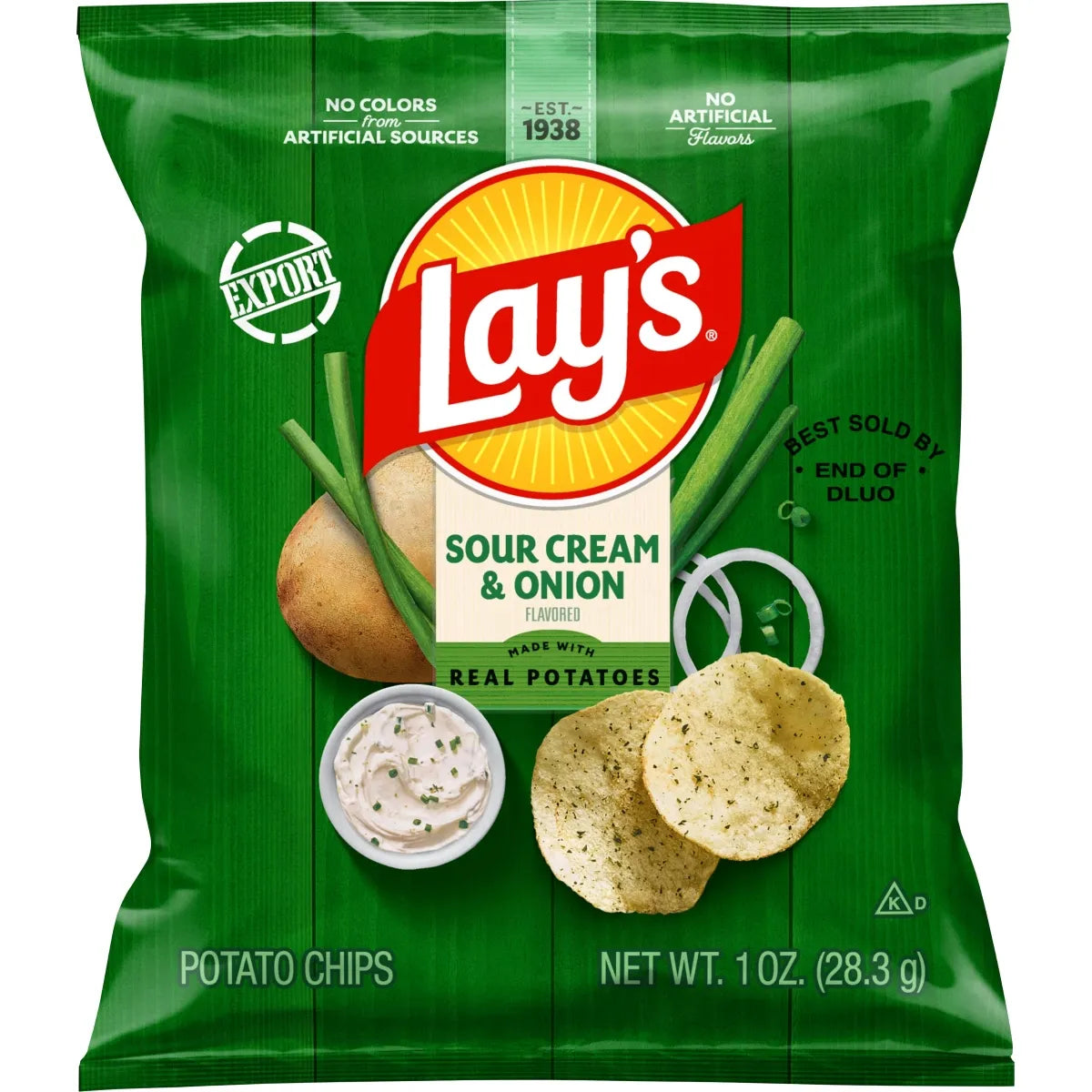 LAYS SOUR CREAM & ONION 1 OZ - FRITO LAY
