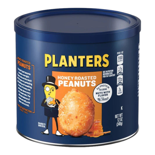 HONEY ROASTED PEANUTS 12 OZ PLANTERS