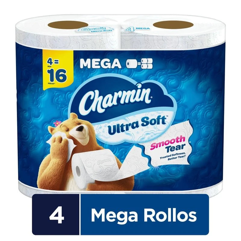 PAPEL HIG.ULTRA SOFT MEGA 4ROLLO - CHARMIN
