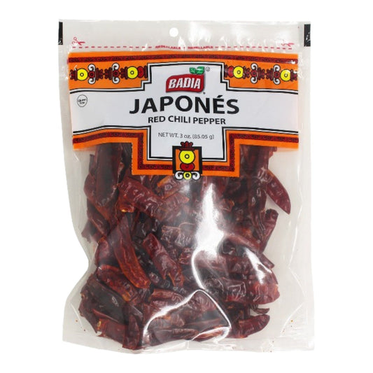 CHILI RED PEPPER JAPONES 3OZ BADIA