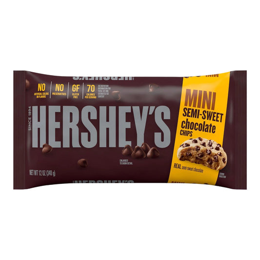 CHOCOLATE CHIPS SEMI SWEET MINI 12 OZ HERSHEY'S