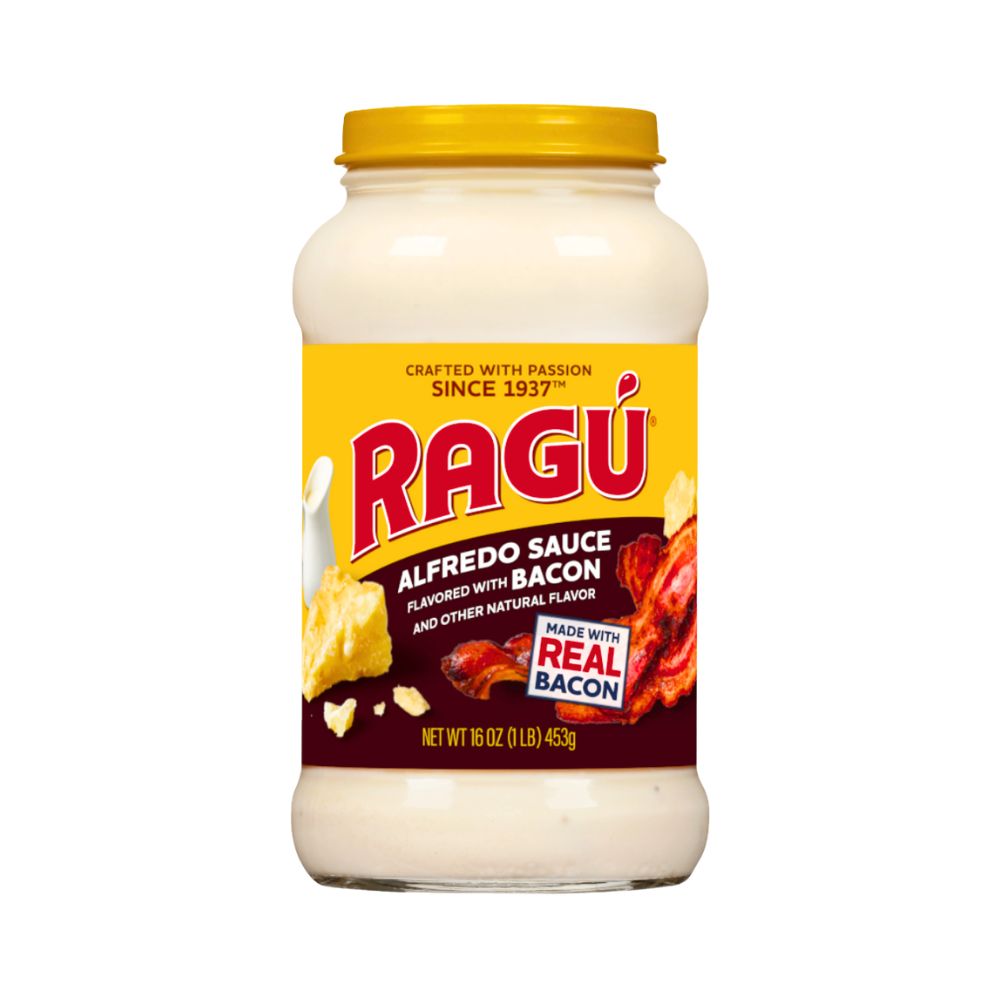 SALSA ALFREDO CON BACON 16 OZ RAGÚ