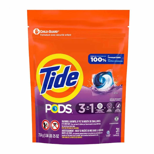 DETERGENTE PODS 3EN1 SPRING MEADOW 31CT TIDE