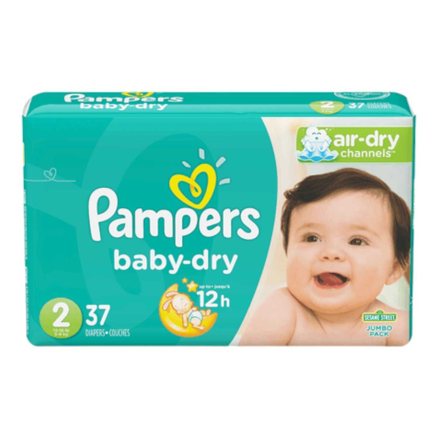 PANAL DESECHABLE BABY DRY JUMBO E2 37 UN PAMPERS