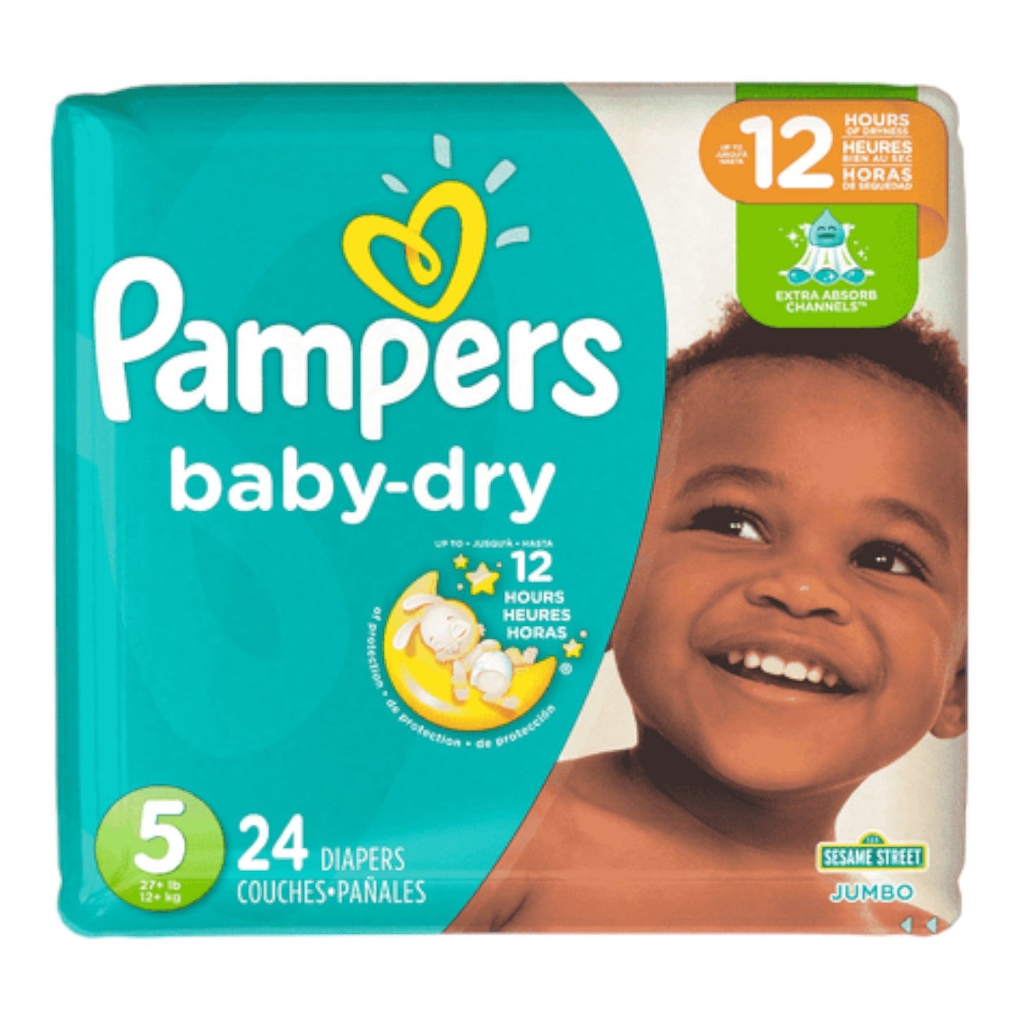 PANAL DESECHABLE BABY DRY JUMBO 24 UN PAMPERS