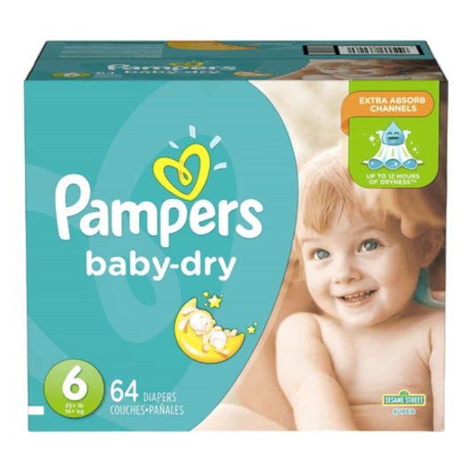 PANAL DESECHABLE BABY DRY 64 UN PAMPERS