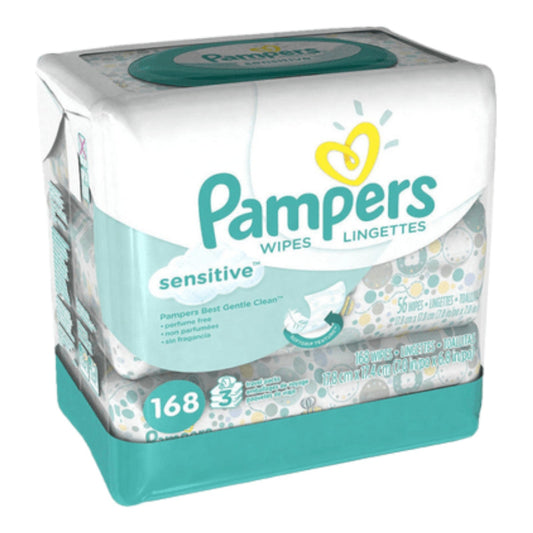 TOALLAS HUMEDAS SENSITIVE 3 PACK PAMPERS