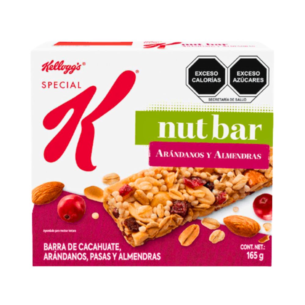 BARRA SPECIAL K ARANDANO ALMENDRA 165GR KELLOGG'S