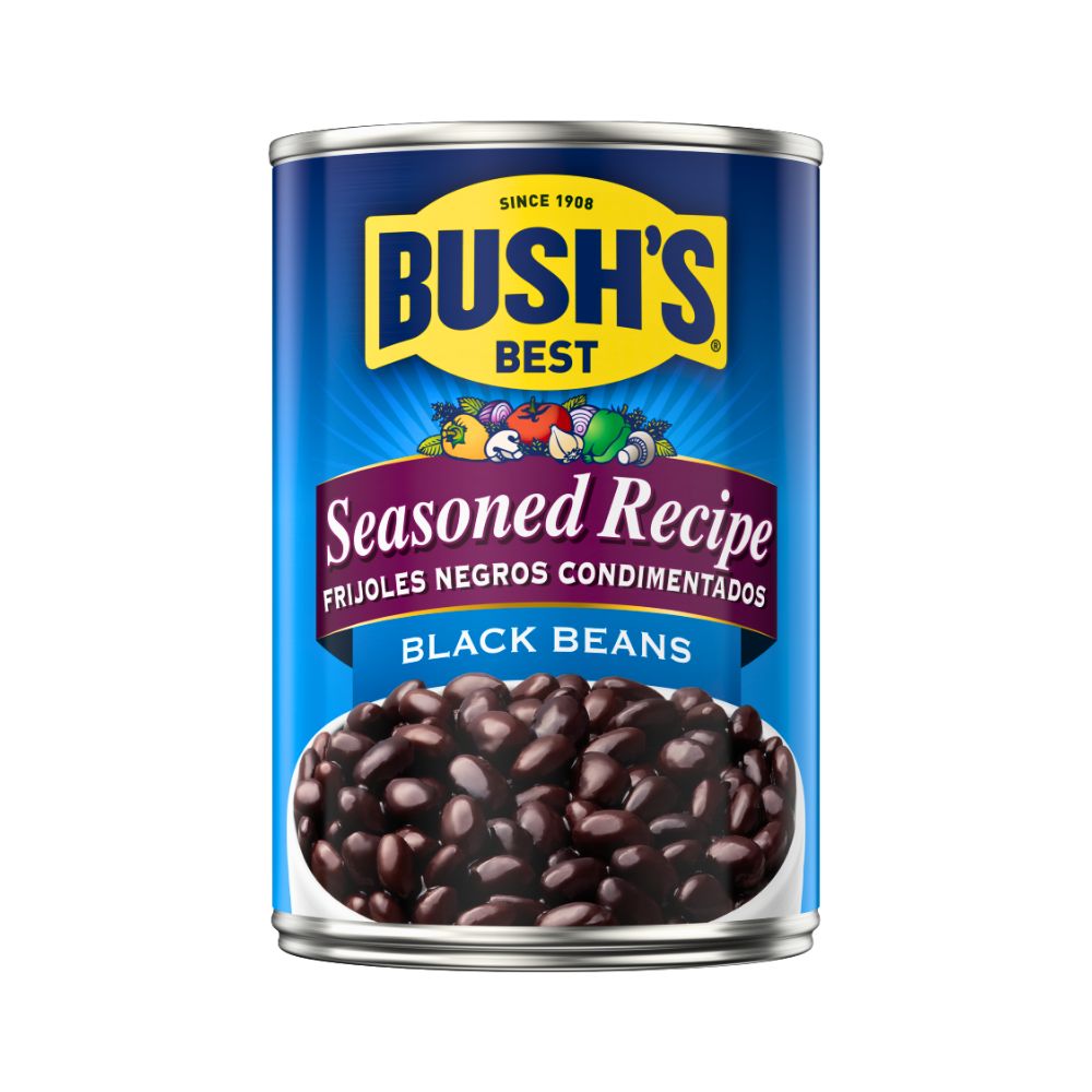 FRIJOLES NEGROS CONDIMENTADOS 15OZ BUSH'S BEST