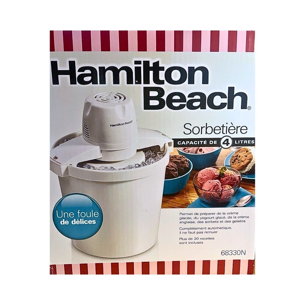 ICE CREAM MAKER 4QT #68330N HAMILTON BEACH