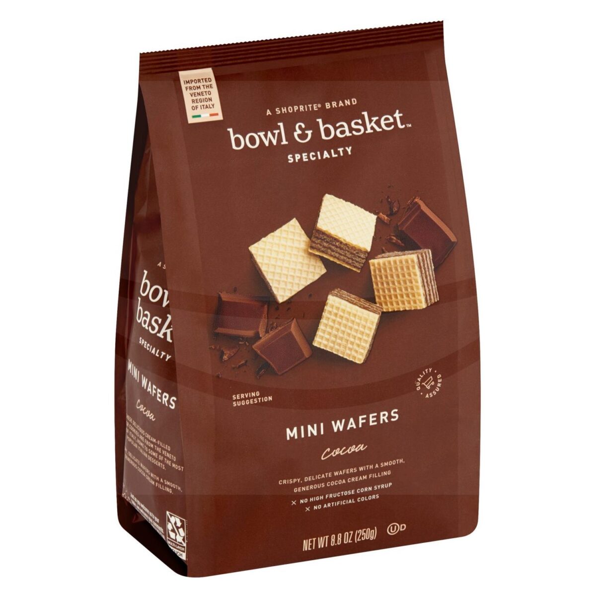 GALLETA MINI WAFF.COCOA 8.8Oz BOWL & BASKET