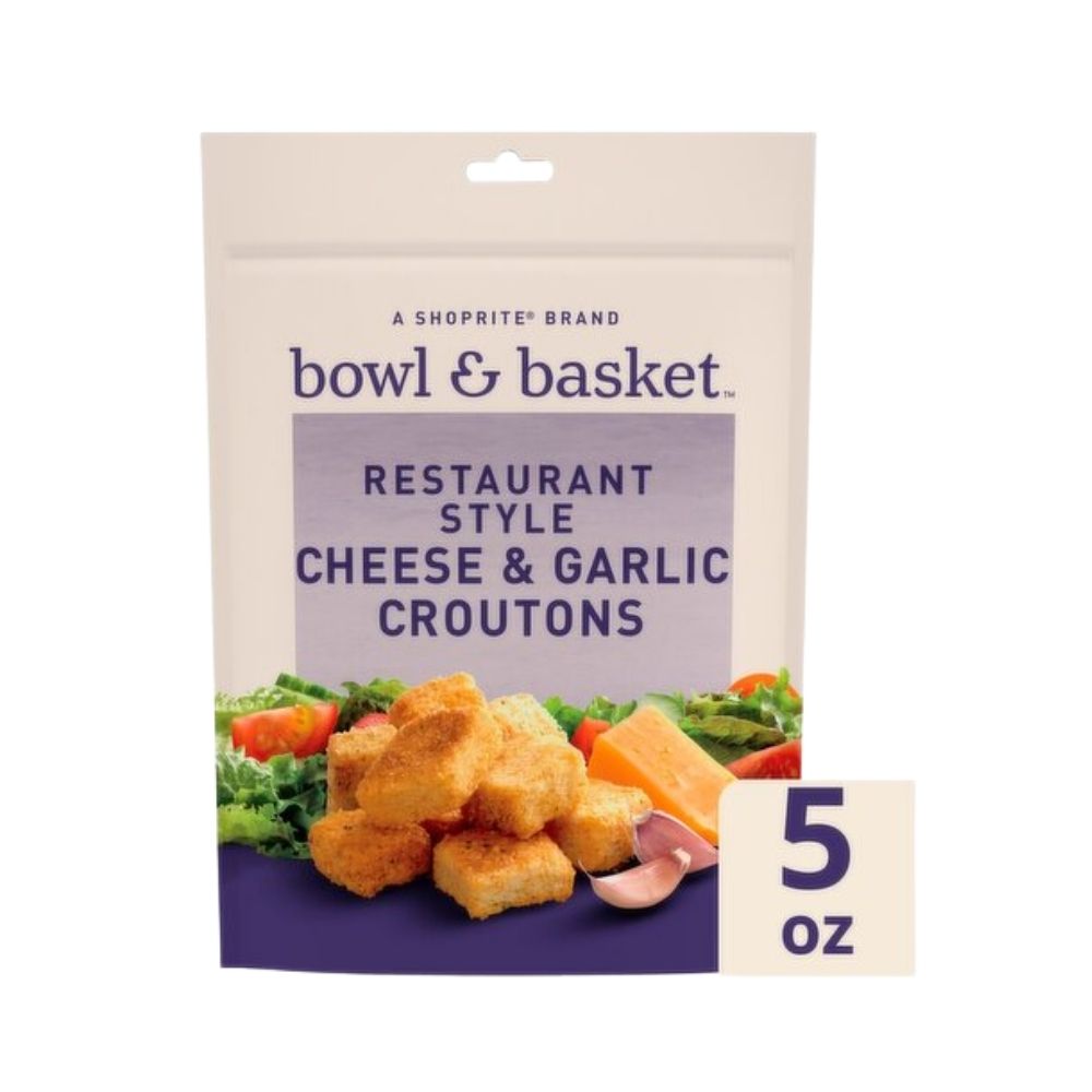 CROUTONS CHEESE & GARLIC 5 OZ BOWL & BASKET