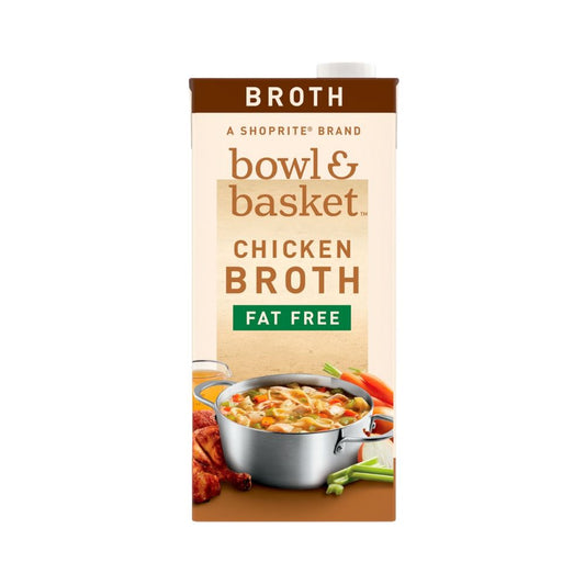 CHICKEN BROTH FAT FREE 32 OZ BOWL AND BASKET