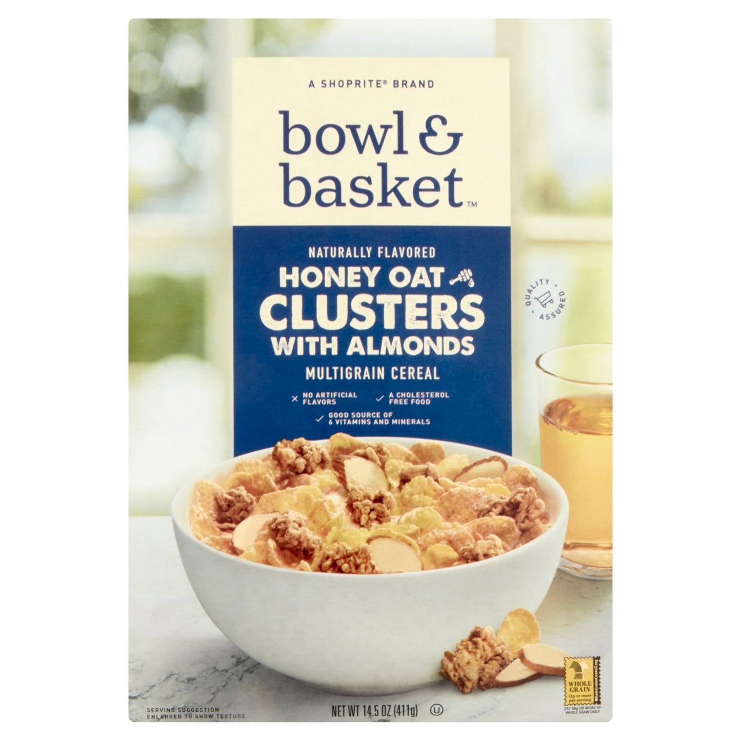HONEY OAT CLUSTERS WITH ALMONDS 14.5oz BOWL & BASKET