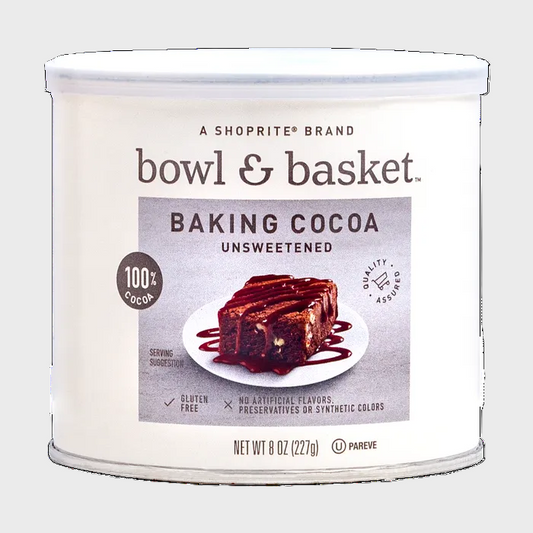 BAKING COCOA UNSWEETENED 8oz BOWL & BASKET