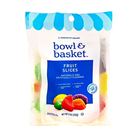 FRUIT SLICES GF GUMMIES 9oz BOWL & BASKET