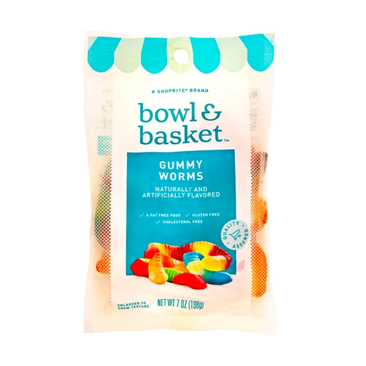 GUMMY WORMS GF 7oz BOWL & BASKET
