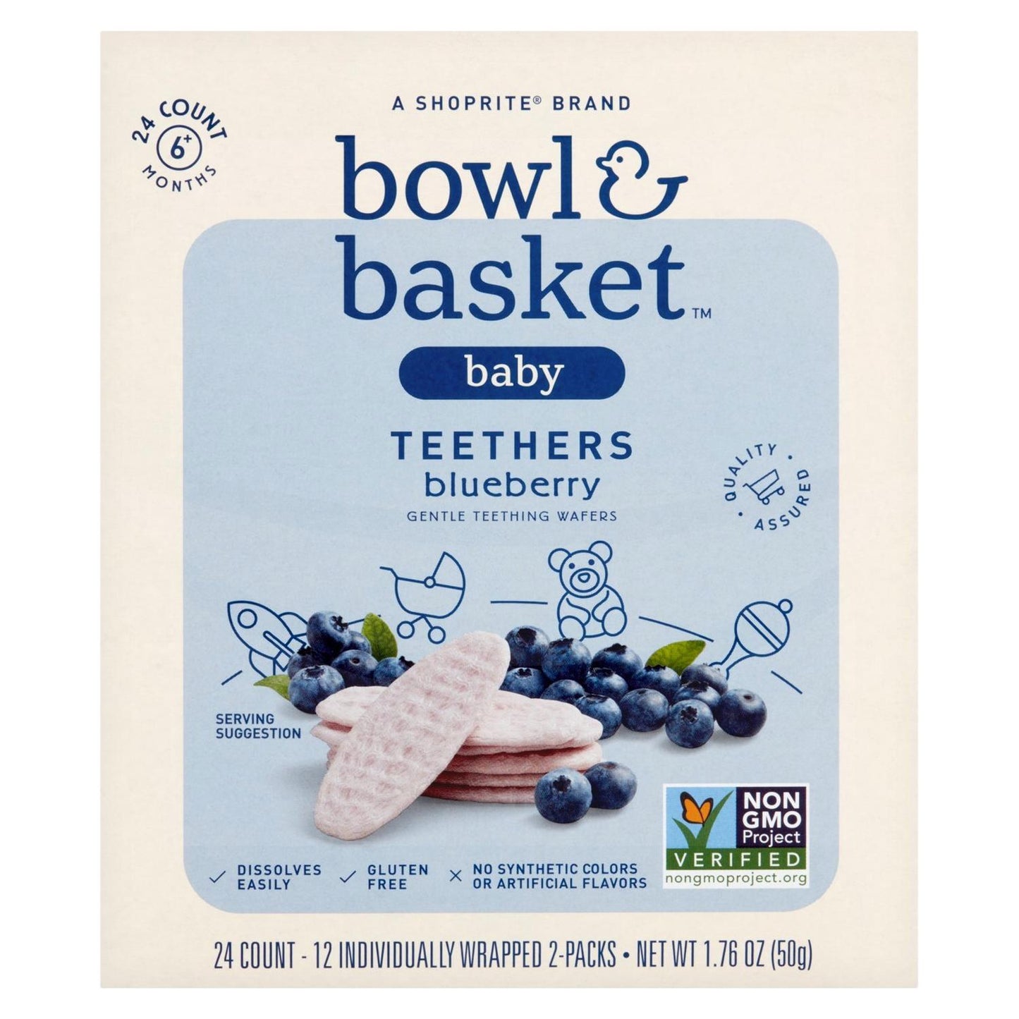 BLUEBERRY TEETHERS 1.76 OZ BOWL & BASKET