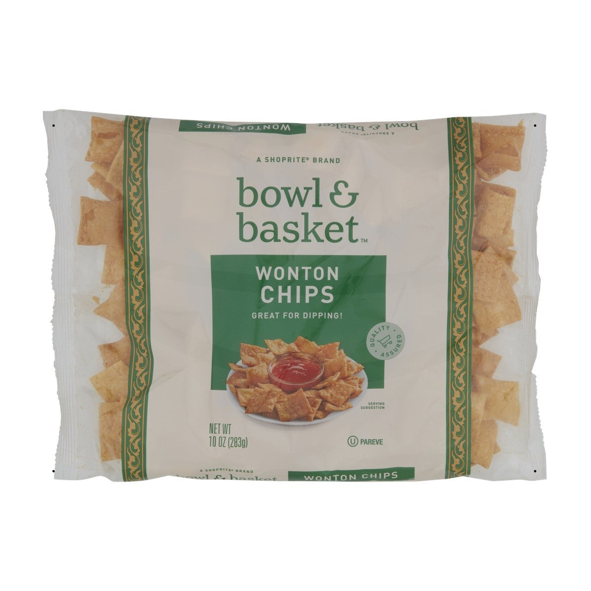 WONTON CHIPS 10 OZ BOWL & BASKET