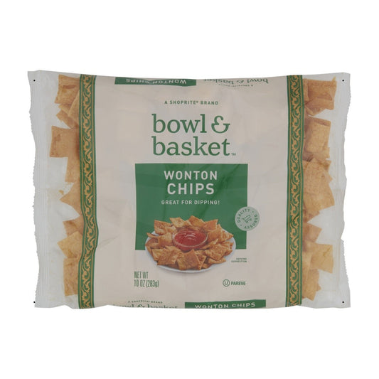 WONTON CHIPS 10 OZ BOWL & BASKET