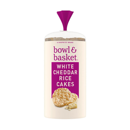 WHITE CHEDDAR RICE CAKES 5.46oz BOWL & BASKET