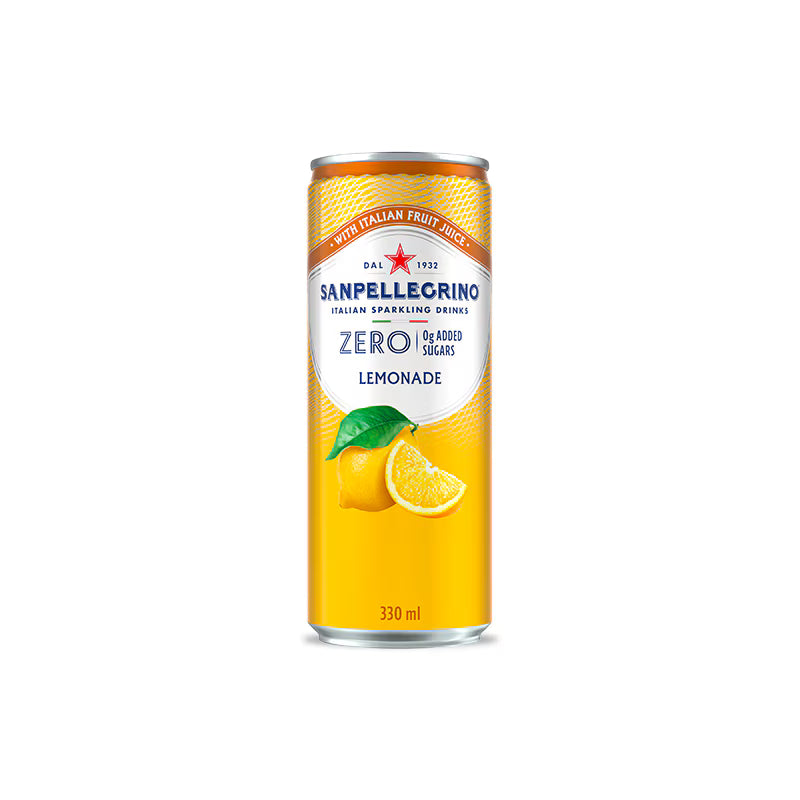 ZERO SUGAR LEMONADE SPARKLING DRINK 330 ML SAN PELLEGRINO