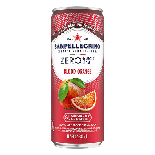 ZERO SUGAR BLOOD ORANGE SPARKLING DRINK 330ML SAN PELLEGRINO