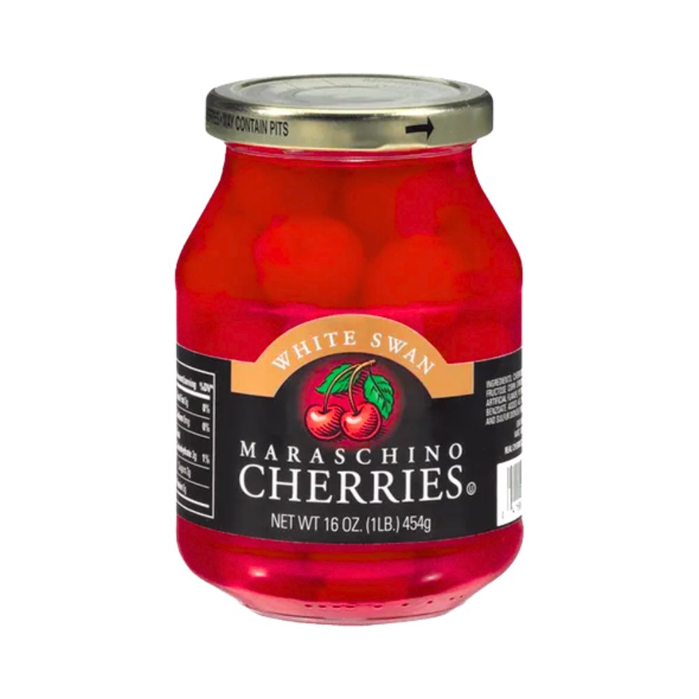 CEREZAS MARASCHINO 16 OZ WHITE SWAN