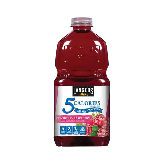 5 CALORIES CRANBERRY RASPBERRY JUICE 64 OZ LANGERS