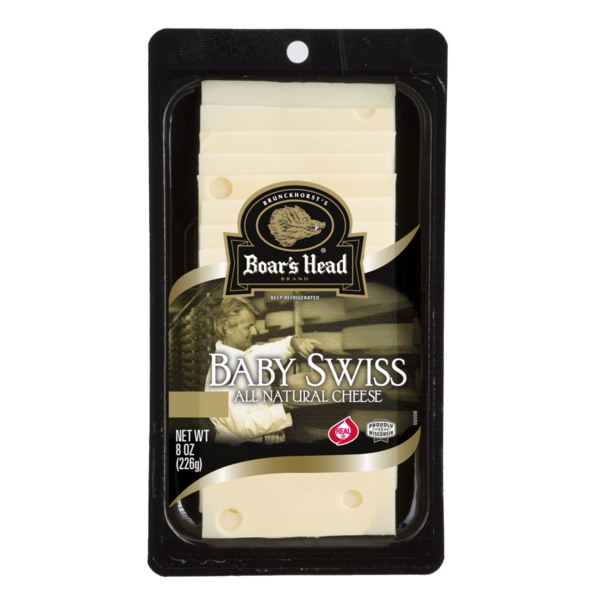 PRE SLICED BABY SWISS CHEESE 8 OZ BOARS HEAD