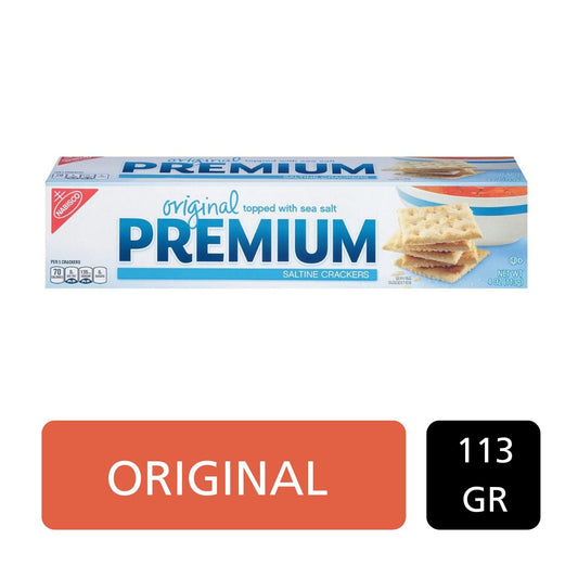 PREMIUM ORIGINAL SALTINE CRACKERS WITH SEA SALT 113 GR NABISCO