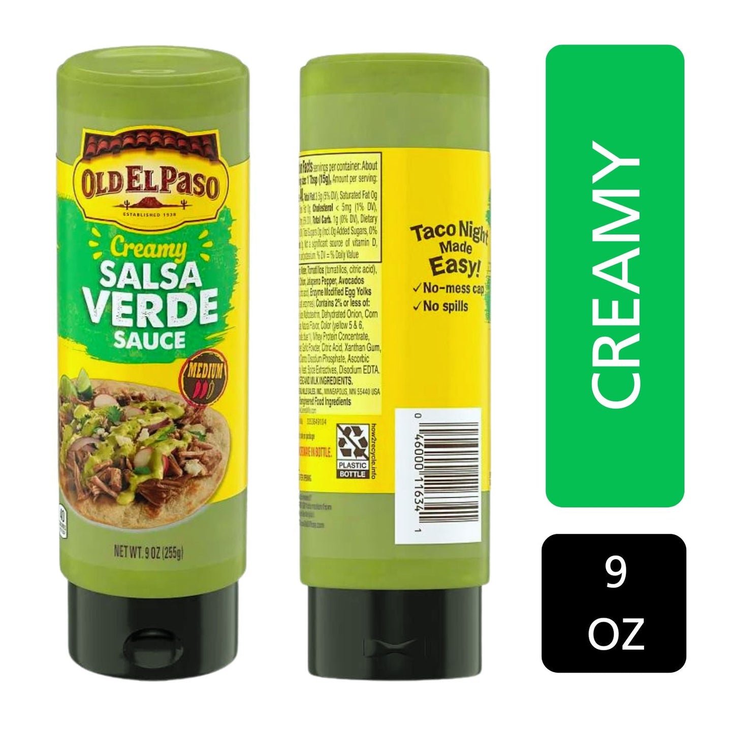 CREAMY SALSA VERDE MEDIUM 9 OZ OLD EL PASO