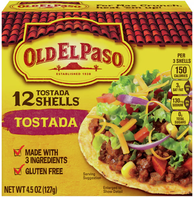 TOSTADA P/TACOS 12un 4.5oz - OLD EL PASO