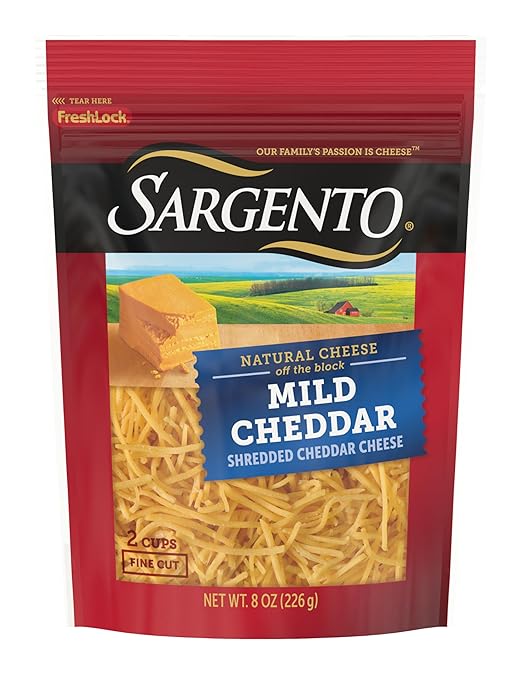 QUESO RAYADO MILD CHEDDAR 8 OZ - SARGENTO