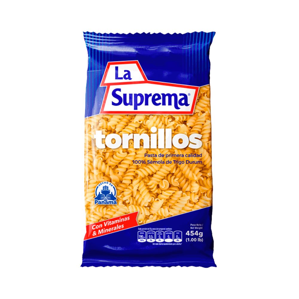 PASTAS TORNILLOS 454GR LA SUPREMA