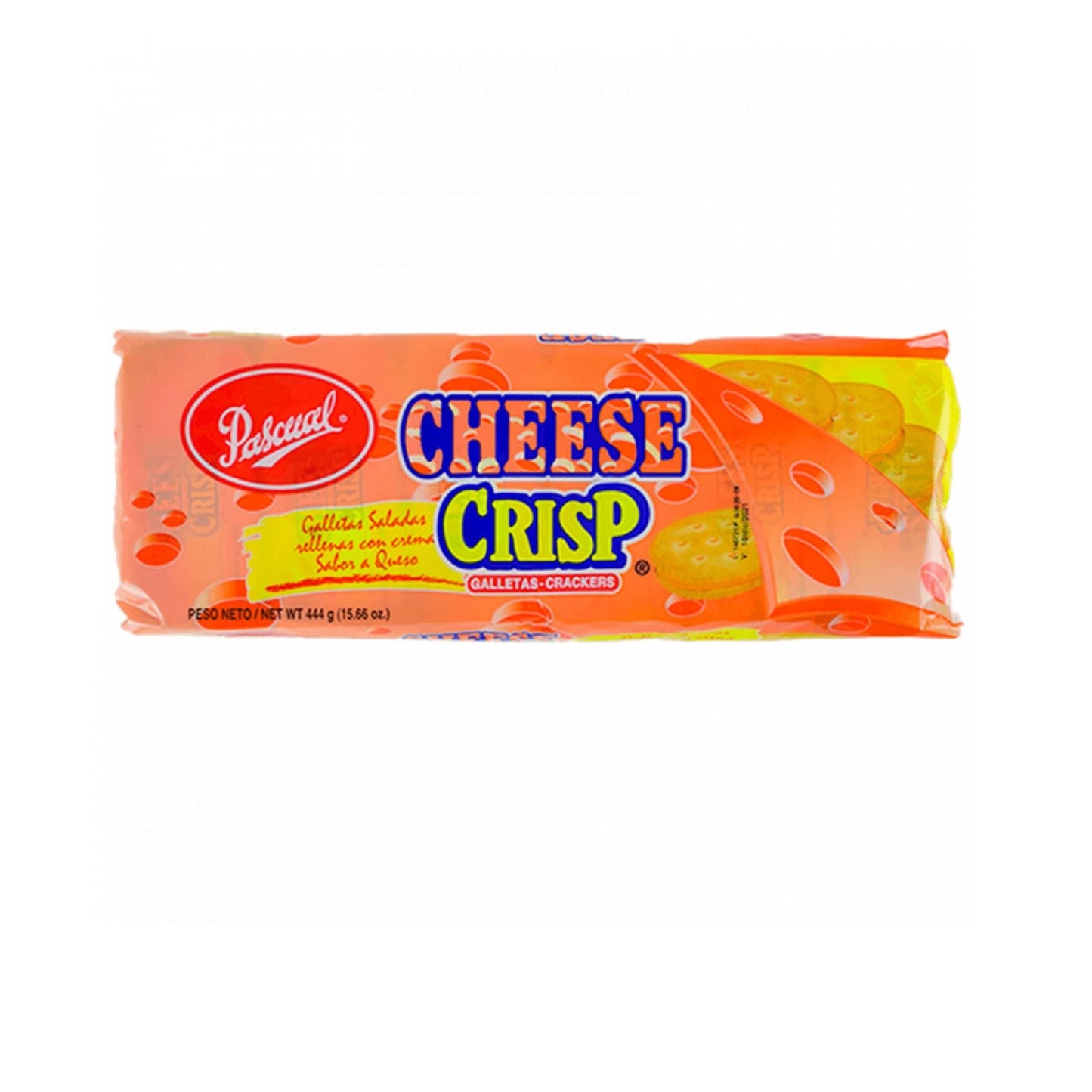 GALLETA CHEESE CRISP CON QUESO AMARILLO 444 GR PASCUAL