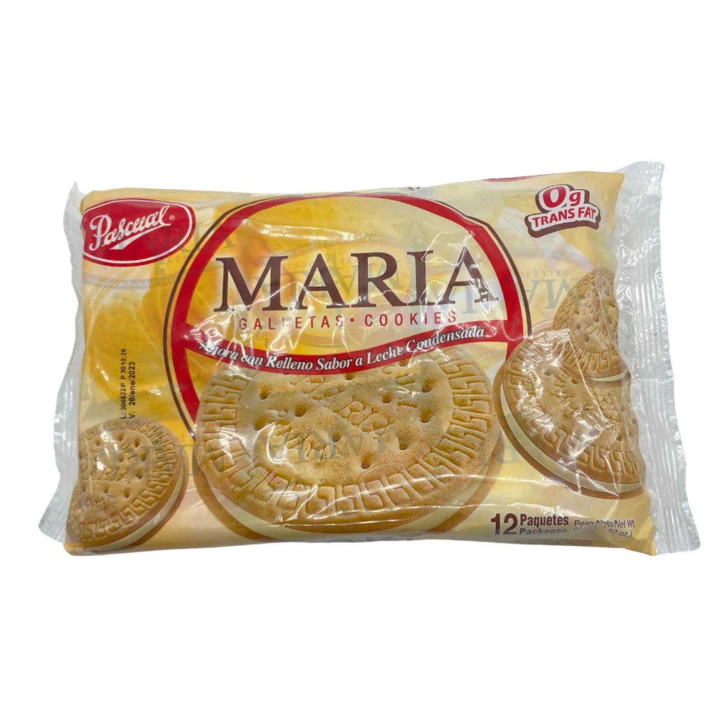 GALLETA MARIA CON LECHE CONDENSADA 384 GR PASCUAL