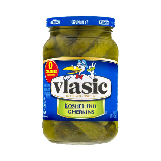 PEPINILLOS KOSHER DILL GHERKINS 16 OZ VLASIC