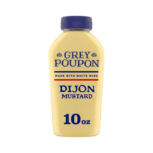 DIJON MUSTARD WITH WHITE WINE 10 OZ GREY POUPON