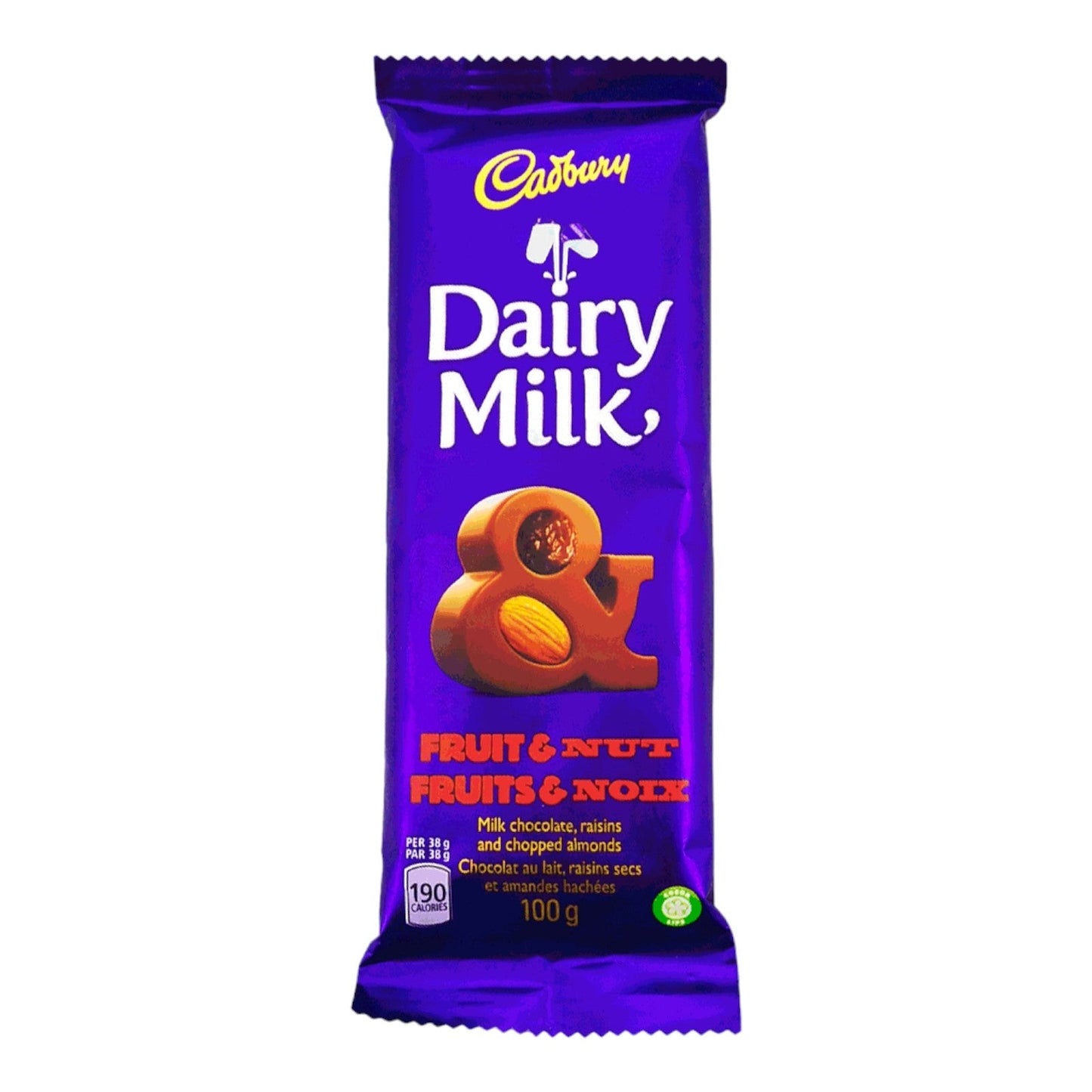 DAIRY MILK FRUIT & NUT 100 GR CADBURY